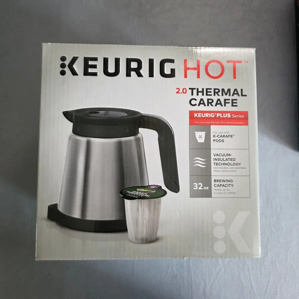 Keurig Hot 2.0‎ Thermal Carafe Stainless Steel 32oz for Keurig Plus Series 4 Cup